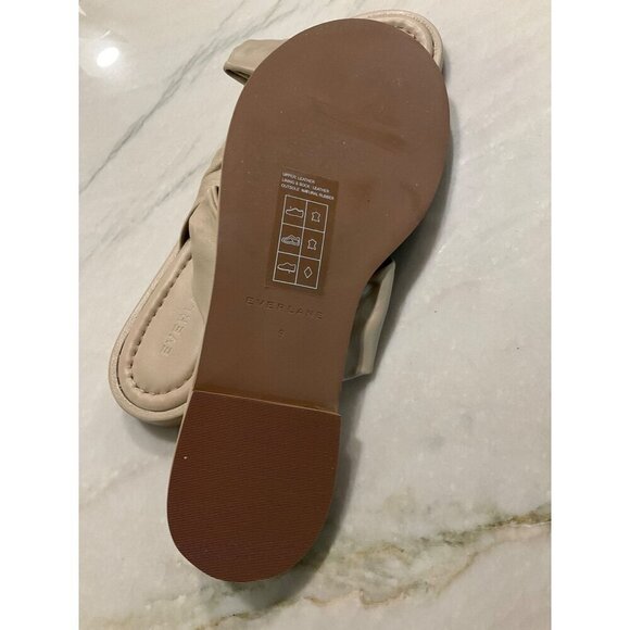 Everlane The Day Twist Sandals in Warm Khaki 9 New Womens Slides - Picture 8 of 10